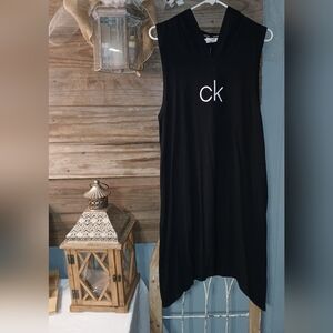 Calvin Klein Black Sleeveless Dress with Logo